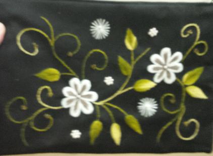 Della Q Embroidered Notions Accessory Pouch