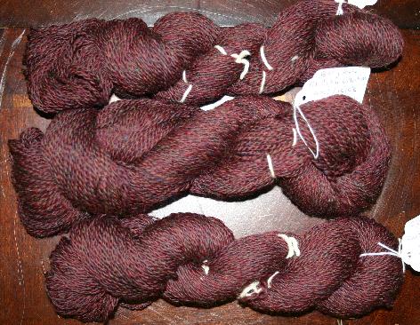 Hand Spun 2-ply Worsted Wool with Icicle from the Betty Ash Collection 3 oz 115 yds - Mahogany