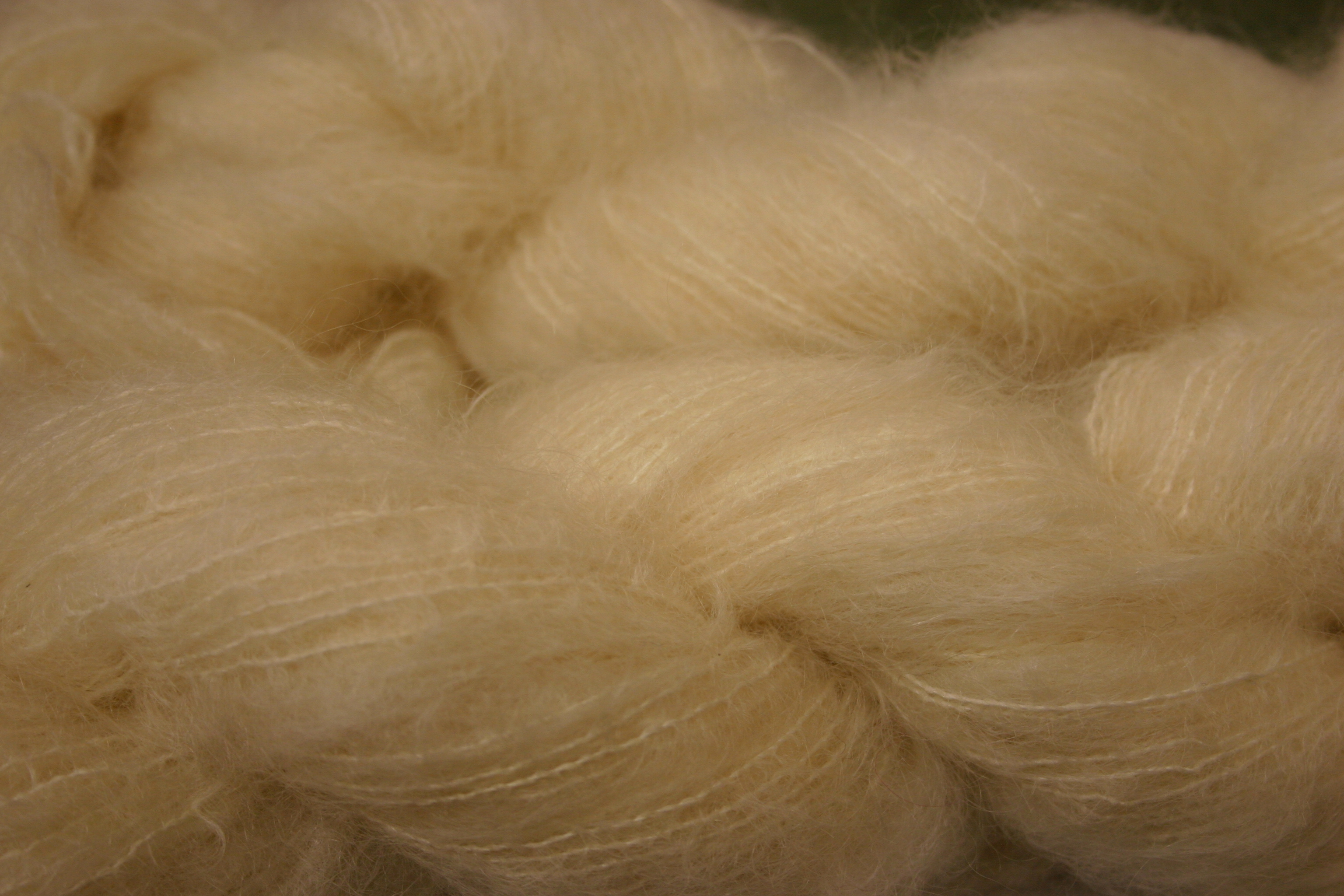 Brushed Mohair Yarn by Bewitching Fibers in Natural