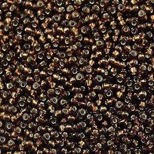 8/0 Silver Lined Root Beer Seed Bead - 10 grams