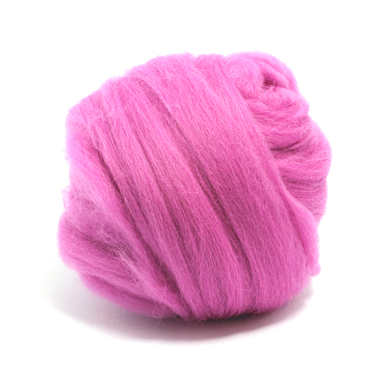 23 Micron Superfine Dyed Merino Combed Top - 4 oz - Magenta 313