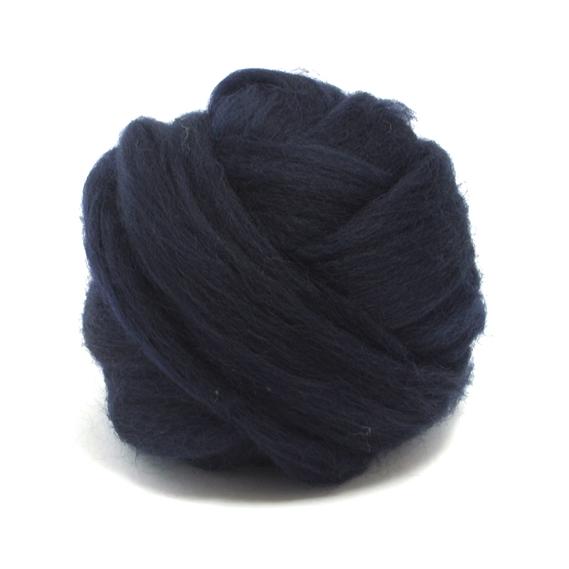 23 Micron Superfine Dyed Merino Combed Top - 4 oz - Midnight 25