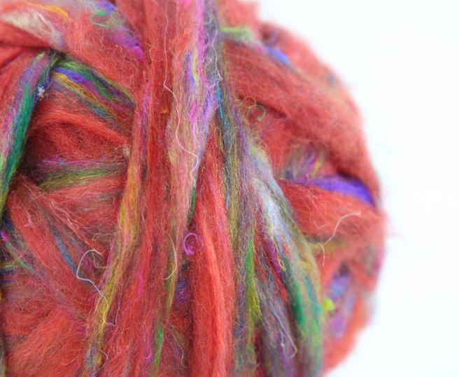 Sari Silk Blend Spinning Fiber - Sari Silk - 62