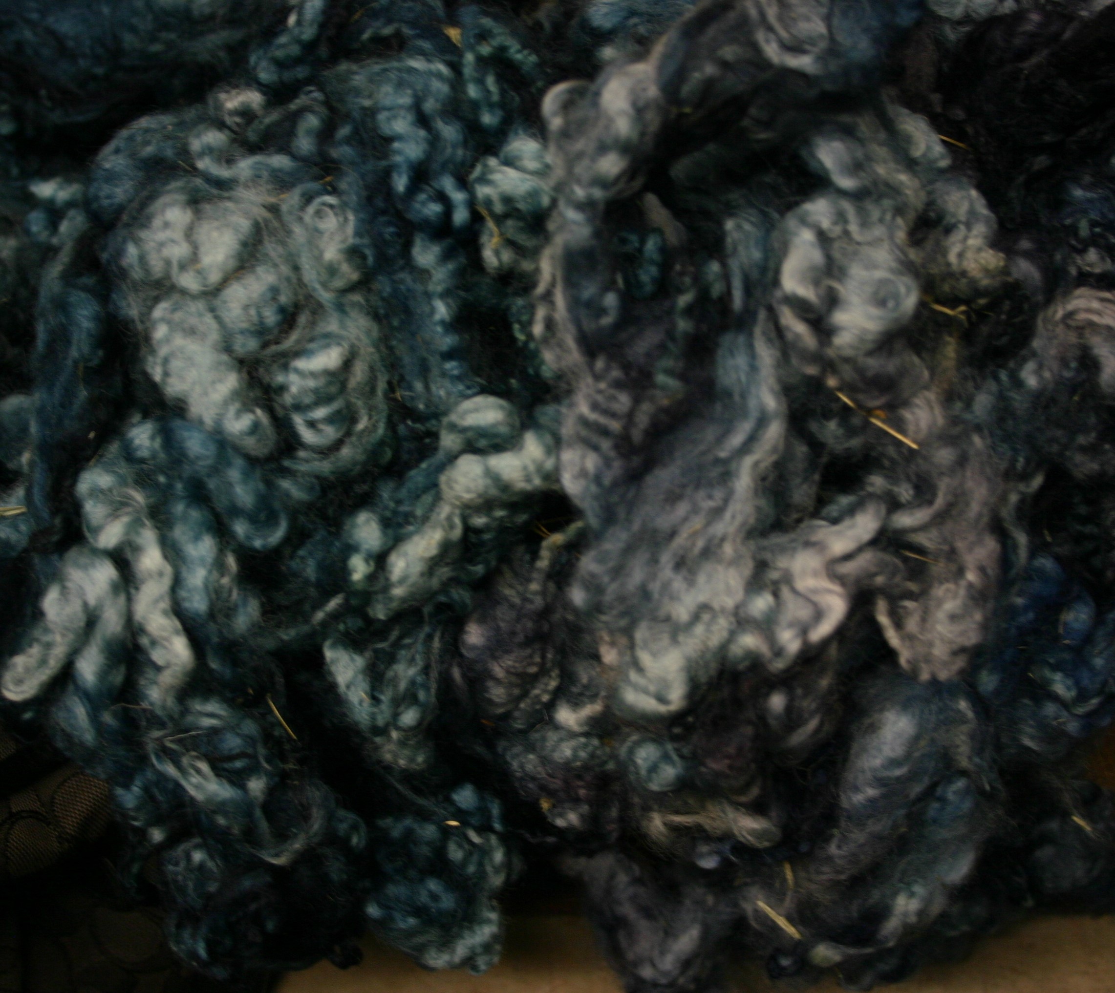 Wensleydale Blends Domestic Wool - 1 oz - Hand-Dyed in Blues