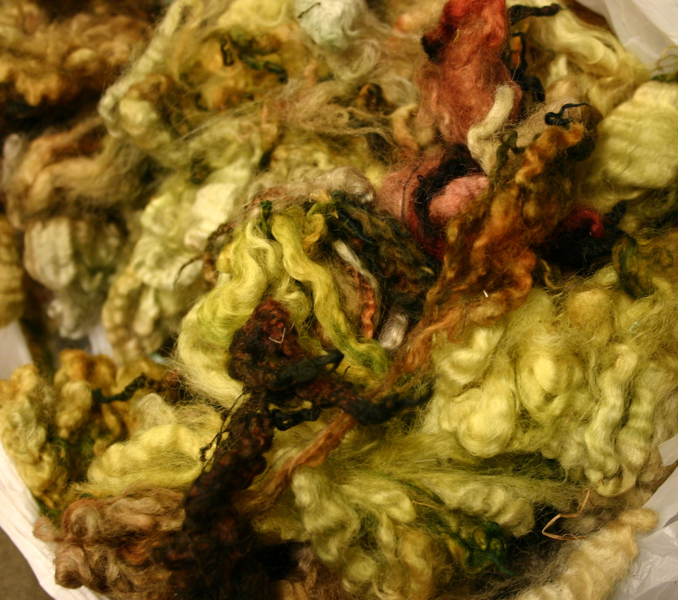 Wensleydale Blends Domestic Wool - 1 oz - Hand-Dyed in Sun through the Trees