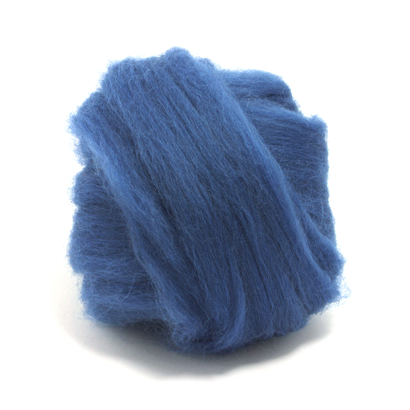 23 Micron Superfine Dyed Merino Combed Top - 115 g (4.0 oz) - Denim 15