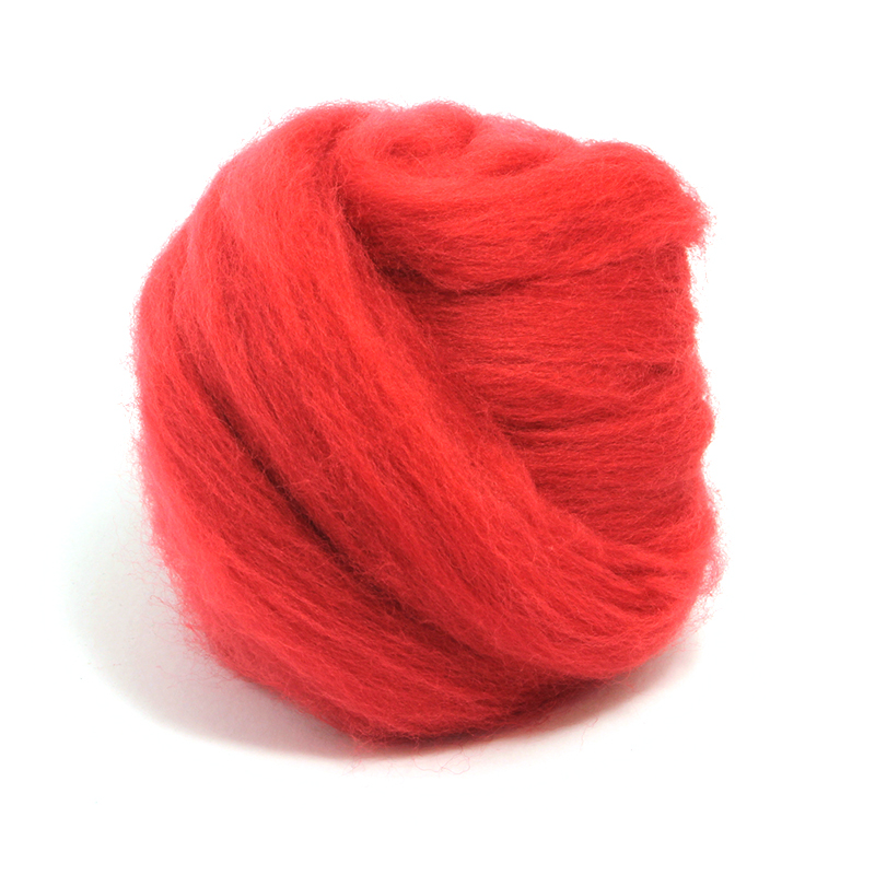 23 Micron Superfine Dyed Merino Combed Top - 115 g (4.0 oz) - Poppies 36