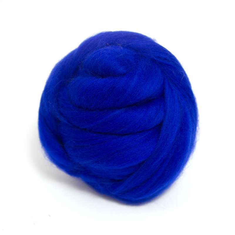 23 Micron Superfine Dyed Merino Combed Top - 115 g (4.0 oz) - Sapphire 84