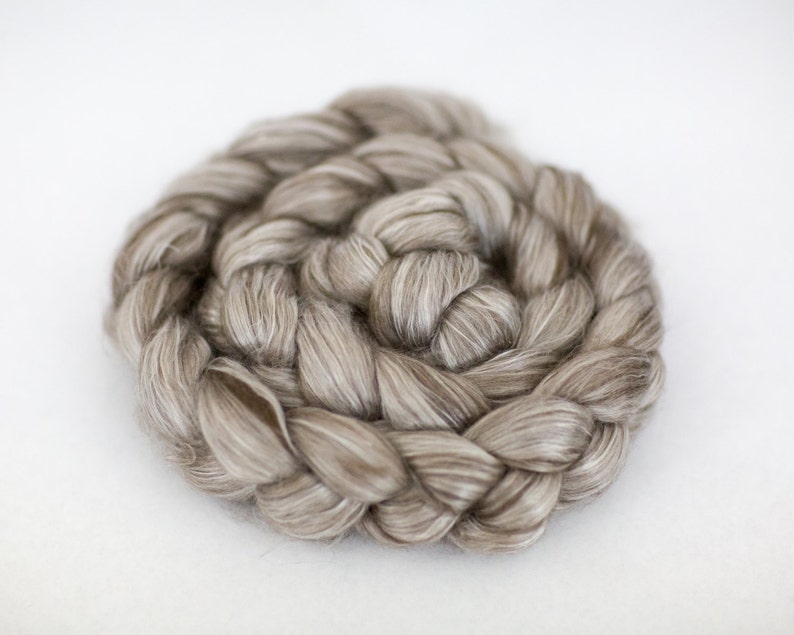50% Yak and 50% Mulberry Silk  - 100 g (4 oz) - Undyed