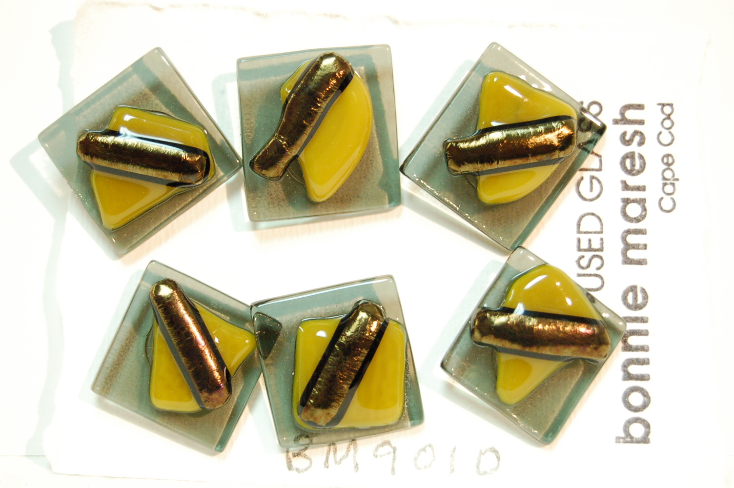 Bonnie Maresh Fused Glass Buttons - Large BM9010