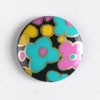 #221492 15mm (5/8 inch) Round Fashion Button by Dill - Pink / Green / Yellow