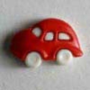 #230916 20mm (5/8 inch) Round Novelty Button by Dill - Red Car