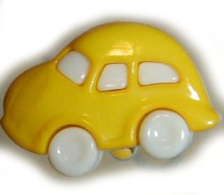 #230917 20mm Novelty Button by Dill - Yellow Car