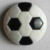 #231057 13mm (1/2 inch) Round Novelty Button by Dill - Soccer Ball