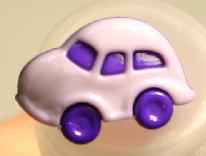 #231171 20mm Novelty Button by Dill - Purple Car