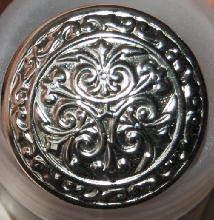 #w0920256 21mm (7/8 inch) Full Metal Fashion Button - Silver