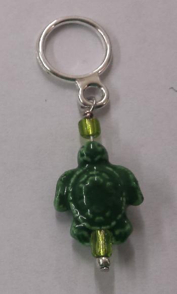 Creative Fiber Artists Individual Stitch Ring Marker - Dark Turtle