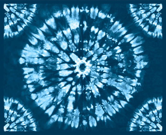 Katori Blue Circle Panel - 2203P-57 - 36 x 43 inches