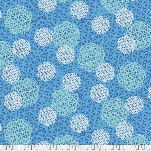 Kismet - Flower of Life - Turquoise - Valori Wells - Cotton Fabric