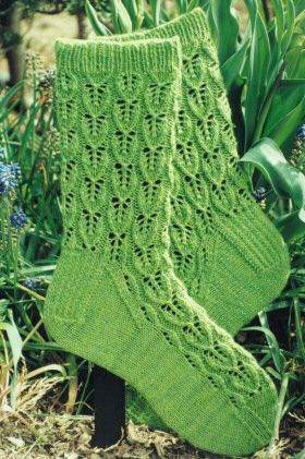 Fiber Trends Leaf Lace Socks Pattern AC-58