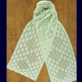 Fiber Trends Hydrangea Lace Scarf Knitting Pattern AC-83