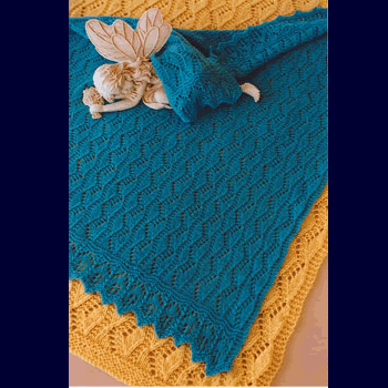 Fiber Trends Estonian Lullaby Baby Blanket Knitting Pattern CH-41x