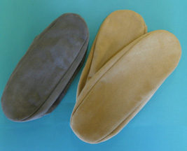 Fiber Trends Suede Slipper Soles -  4 inch Charcoal