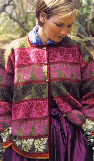 Poetry in Stitches #166 Kit - Leaf Stripe Cardi... Poetry in Stitches #166 Kit - Leaf Stripe Cardi...