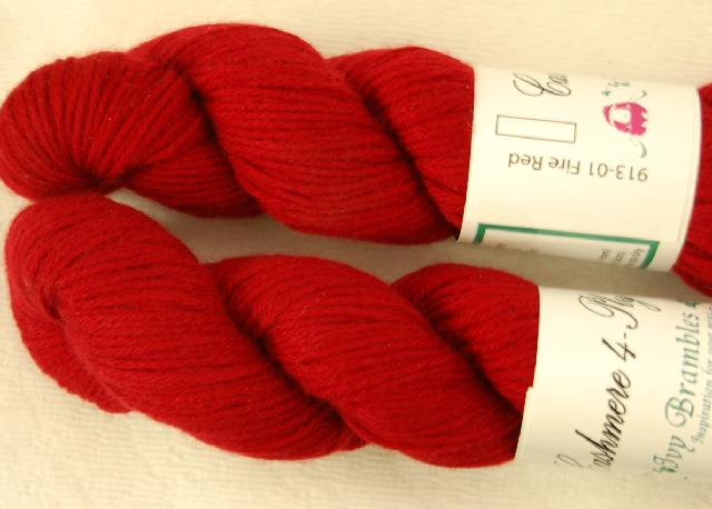 Ivy Brambles Cashmere 4-Ply Yarn - 15 Fire Red