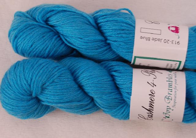 Ivy Brambles Cashmere 4-Ply Yarn - 20 Jade Blue