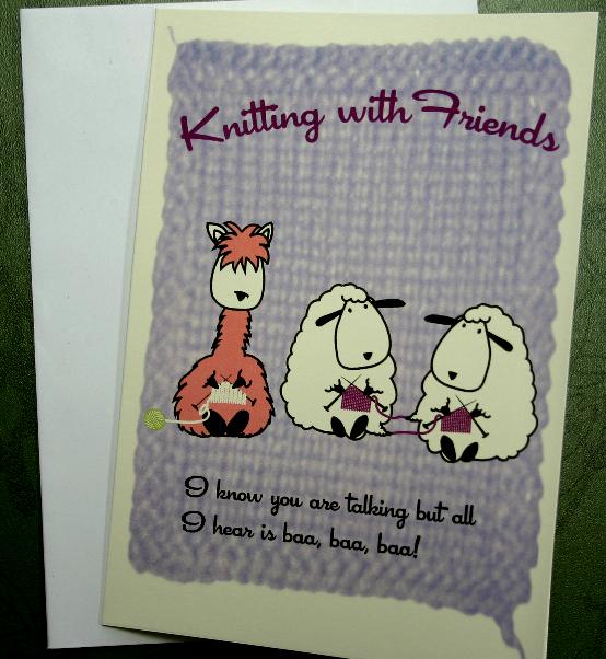 Knitting With Friends Greeting Card - Baa Baa Baa