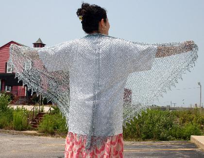 Ivy Brambles Evening Star Lace Shawl Pattern #ja015