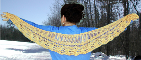 Frost Flowers Shawlette Kit