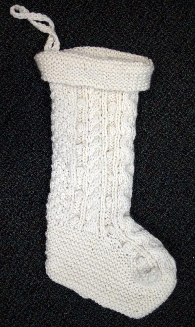 Ivy Brambles Irish Knit Christmas Holiday Stocking Pattern #65