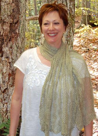 Pure Silk Lacy Ferns Pine Tree Scarf Kit