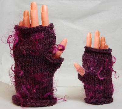 Ivy Brambles Mohair Curly Locks Fingerless Mittens Pattern