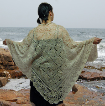 Seashell Silk Shawl Kit