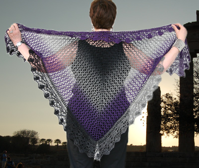 Ivy Brambles Twilight Trefoil Shawl Pattern