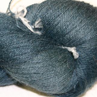 Ivy Brambles Silver Cloud Suri Alpaca Glitter Lace Yarn - 127 Night Sky