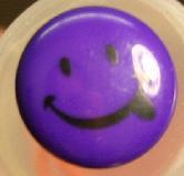 #211179 1/2 inch Happy Face Button - Purple