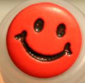 #221081 1/2 inch Happy Face Button - Red