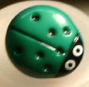 #231204 Ladybug Button - Green
