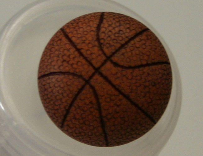 #23131  Basketball Novelty Button 7/8 inches (22mm)  from JHB Buttons
