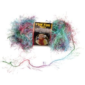 Lion Brand Fun Fur Yarn #210 Rainbow