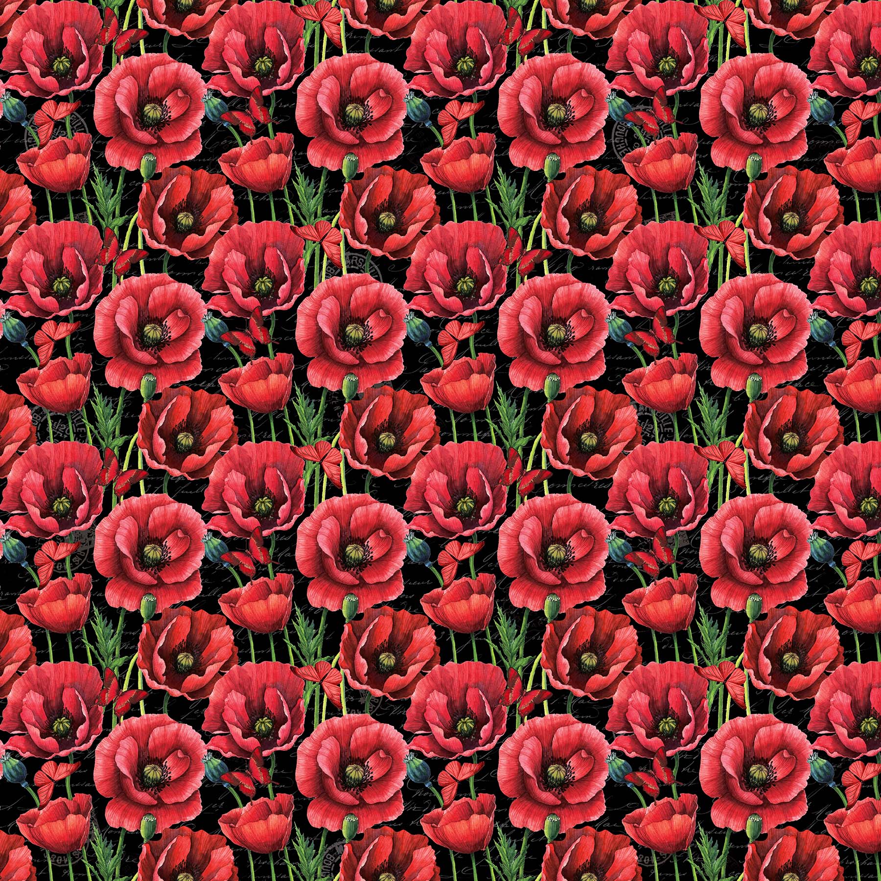 Ooh La La - Poppy Cotton Fabric 23565-99