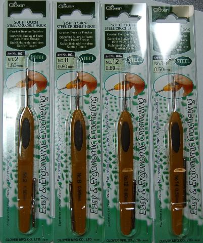 Clover Soft Touch  Steel Crochet Hook No     8 (0.9mm)