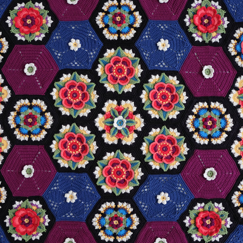 Yarn Pack - Fridas Flowers Crochet Blanket by Jane Crowfoot Yarn Pack - Fridas Flowers Crochet Blanket by Jane Crowfoot