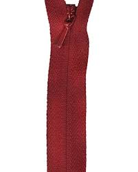 09 inch - Invisible Zipper - Unique by YKK - Cranberry