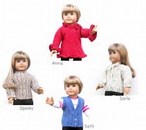 Knitting at Noon 18 inch Doll Sweaters Collection One Pattern