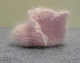 Plymouth Angora Crochet Baby Booties Pattern